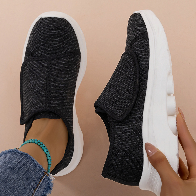 Zapatos de primavera para mujeres zapatos de comercio exterior Velcro conveniente zapatos de ancianos EVA adhesivos fríos con suela suave zapatos casuales cómodos