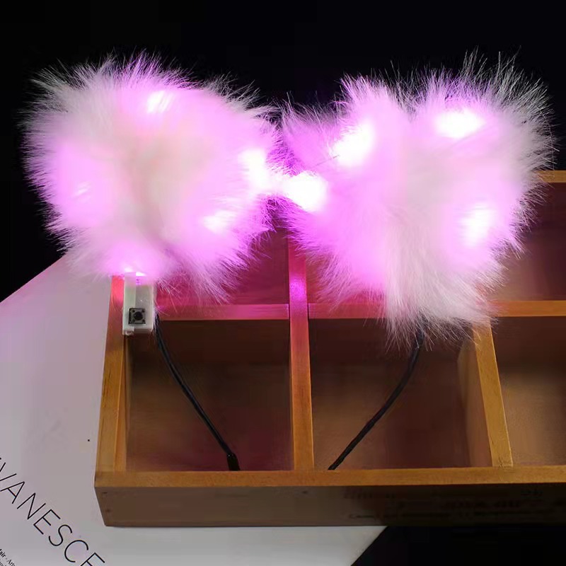Glowing fox ears pink