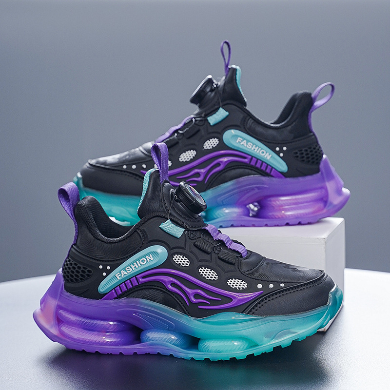 2025 zapatos deportivos de moda para niños primavera y otoño nuevos zapatos de cuero calientes para estudiantes de primaria zapatos de baloncesto para niños