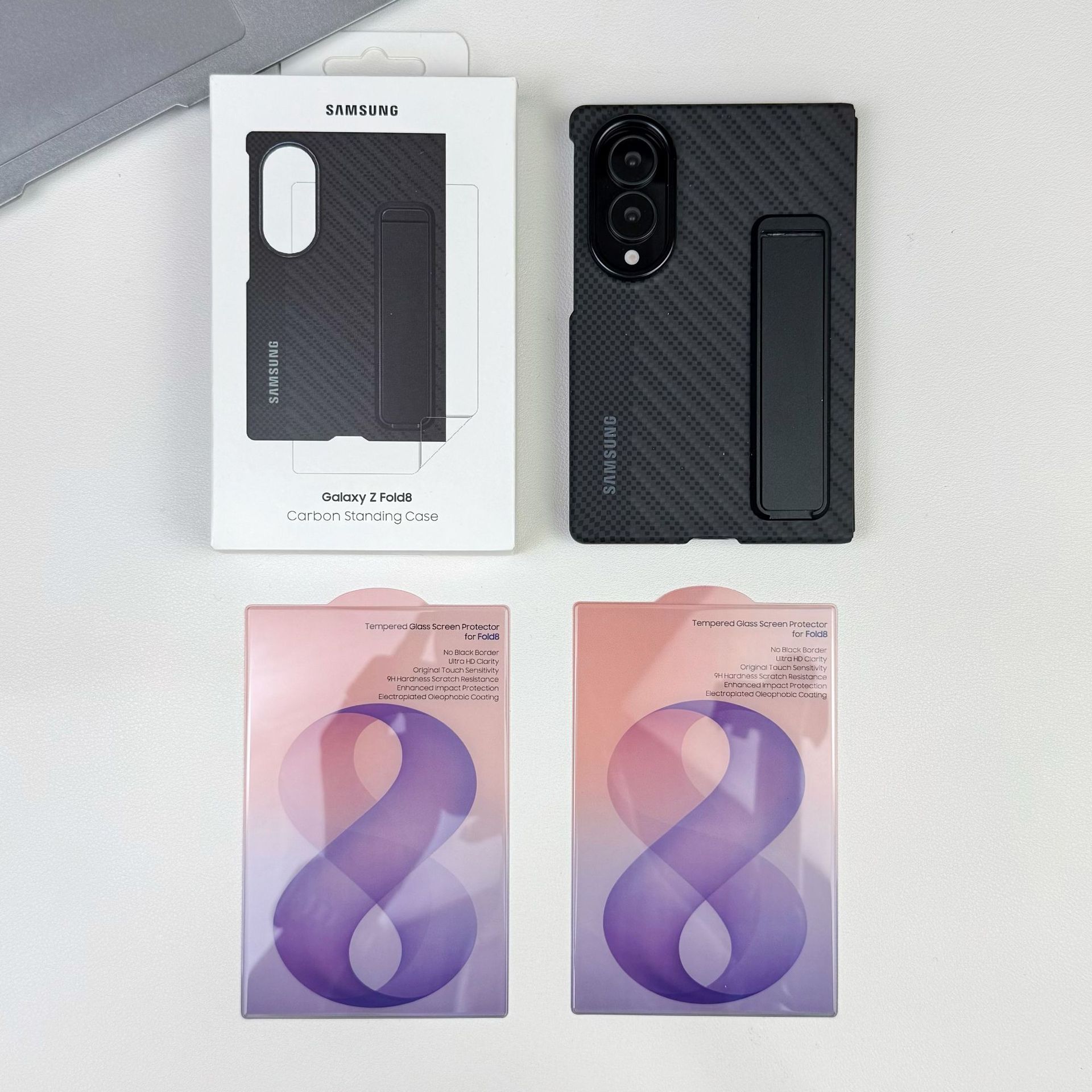 适用三星zfold8碳纤维纹折叠手机壳zfold8ultra同款支架超薄防摔