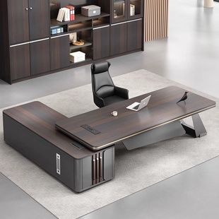 Customized Light Luxury Manager Office Desk and Chair Set, Boss Desk, Office Desk, Simple Modern Style for Chairman and Ceo, Cross-Border
