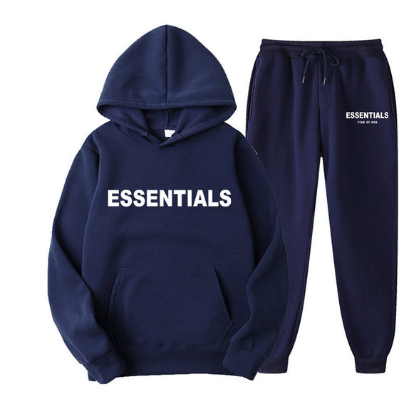 2023 Cross-border Men's Spring and Autumn Printed suit Hoodie suit Trendy Casual Sports Two-piece suit