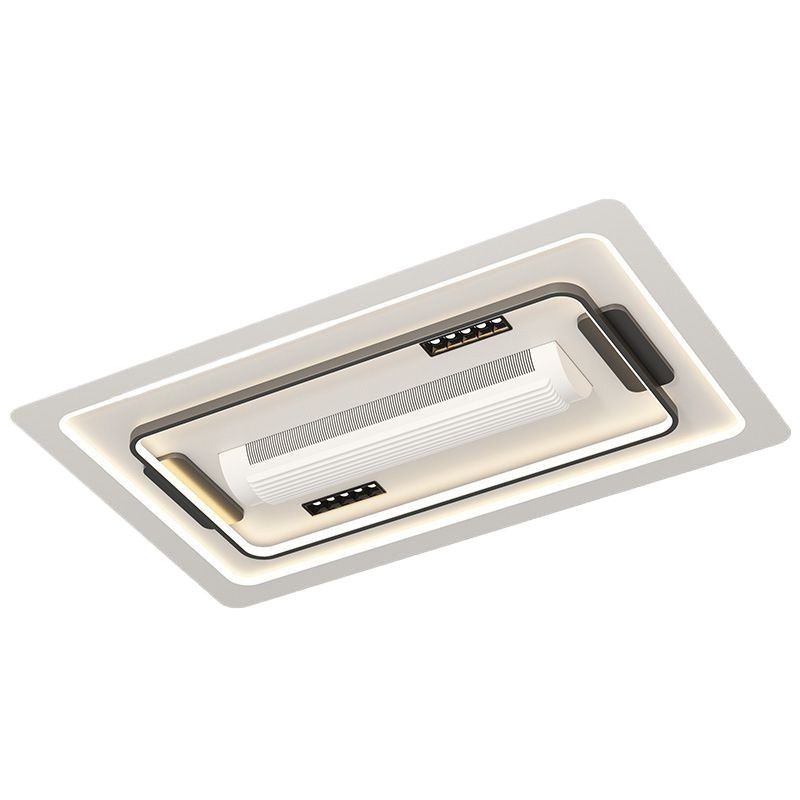 [Selección estricta] lámpara de ventilador sin hoja de espectro completo de protección ocular inteligente de voz moderna y simple para toda la casa