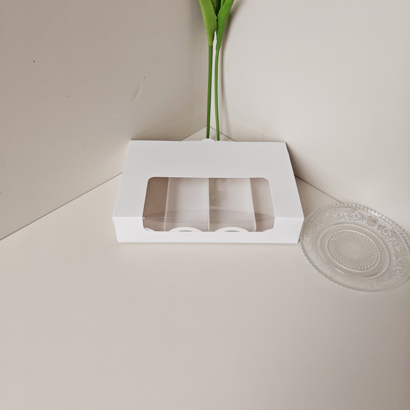 Caja de hojaldre de helado caja de hornear caja de embalaje de pastel transparente mousse pequeña caja de pastelería occidental caja de embalaje de chocolate dulce