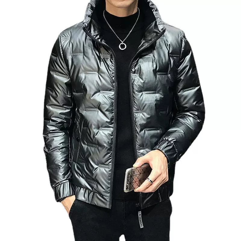 2023秋冬普通纯色休闲冬季青年白鸭绒羽绒服休闲百搭充绒保暖