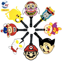 Animated cartoon PVC luggage tag creative boarding pass luggage label tag shipping tag hanger