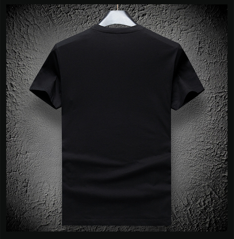 T-shirt à manches courtes haut de gamme en Lyocell Tencel pour hommes, marque de mode européenne, T-shirt à manches courtes ajusté et absorbant la transpiration pour l'été_voghion.com