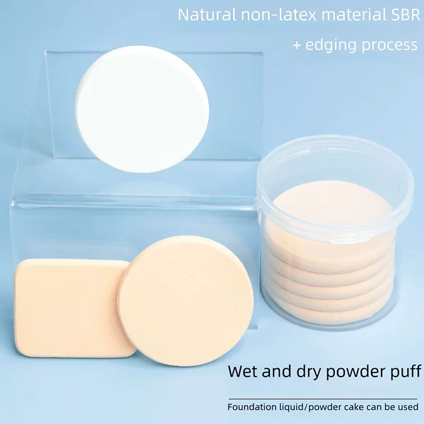 Sbr Latex Edge-Blending Puff, Powder Puff, Setting Powder Puff, Foundation Liquid, Bb Cream, Dual-Use for Dry and Wet Makeup Sponge