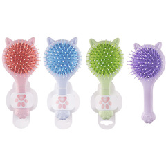 Soft cute kitten hand mirror comb integrated mini air cushion comb home scalp massage portable air bag comb