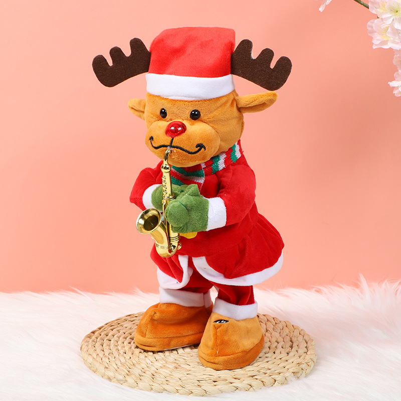 Juguetes eléctricos de peluche árbol de Navidad cantará y bailará regalos de Navidad juguetes eléctricos transfronterizos