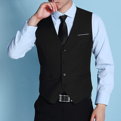 智潮秋季英倫修身西裝馬甲男士西服馬夾背心商務休閑職業正裝韓版