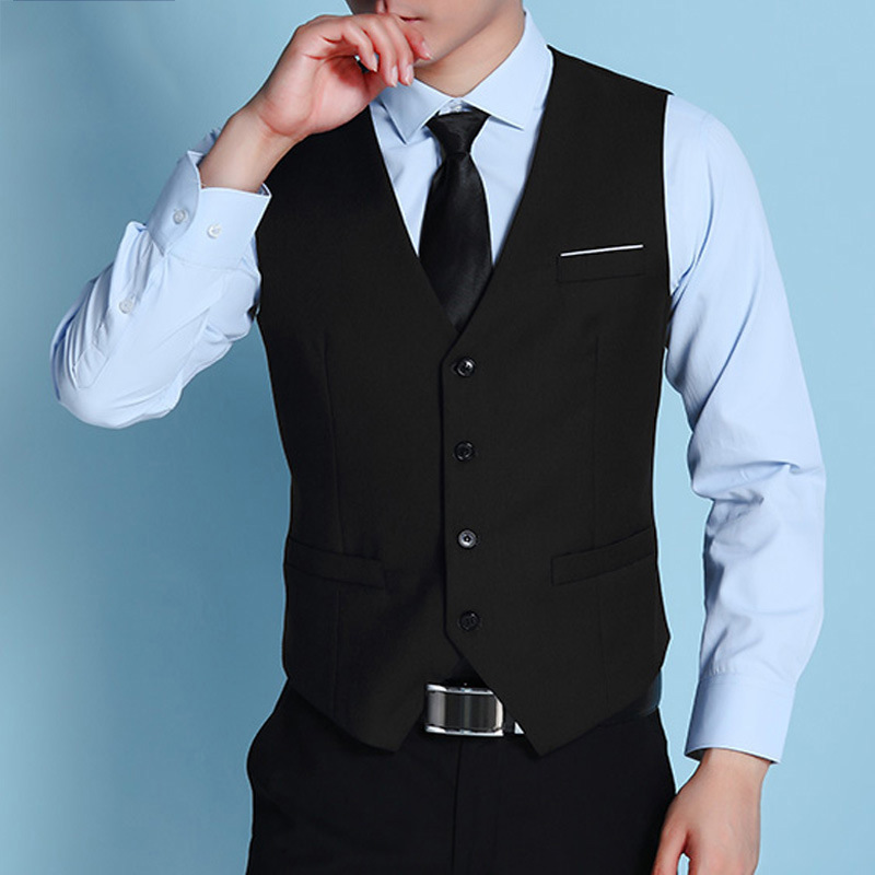 智潮秋季英倫修身西裝馬甲男士西服馬夾背心商務休閑職業正裝韓版