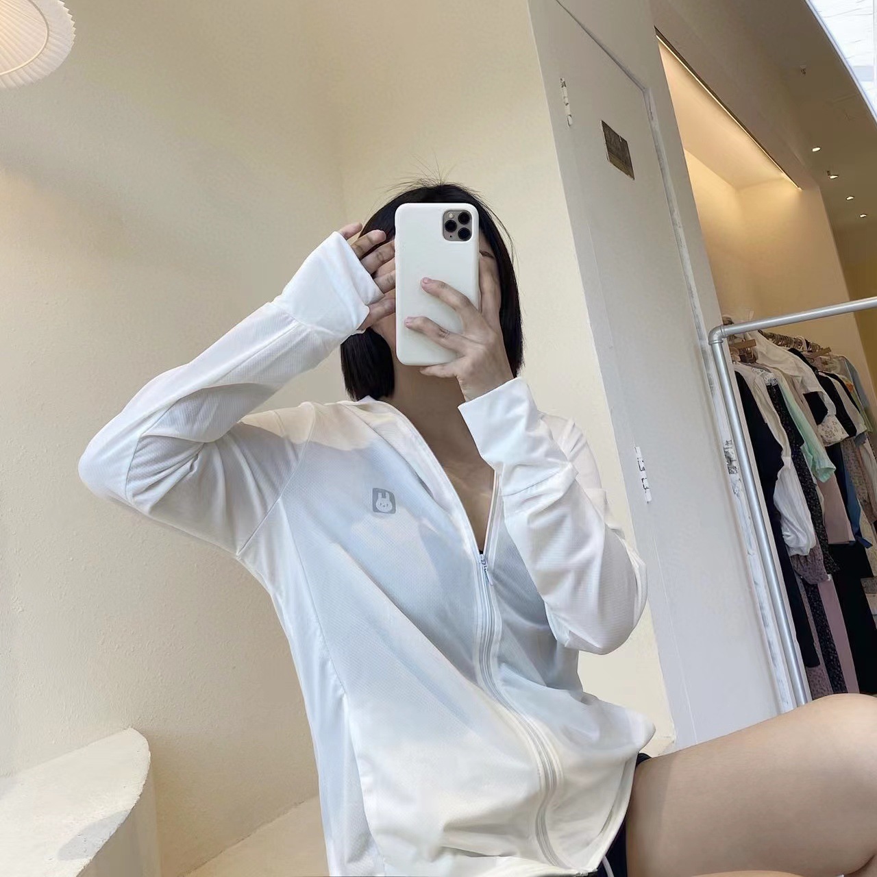 Verano japonés ropa de protección solar mujeres UPF50 + ala de seda de hielo de las mujeres blusa transpirable protección UV Riding BRIM ropa