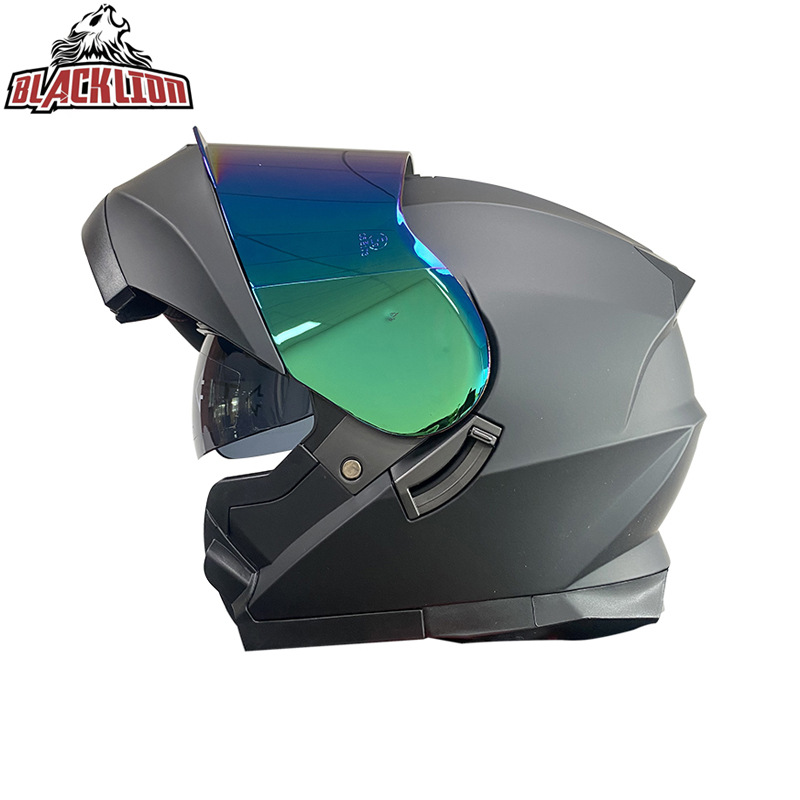 Breathable Full Helmet | Universal Motosiklet kaskı (dəbilqə) - matte-black-colored-visor-m57-58