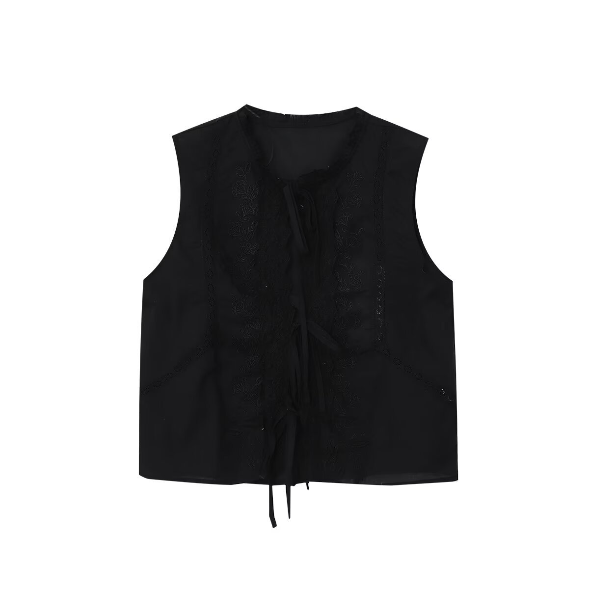 European And American Style French Fashion Design Sleeveless Versatile Top