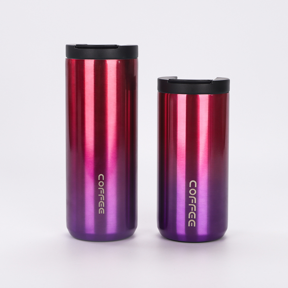 Nuevo acero inoxidable 304 taza de aislamiento de bebida directa taza de café de oficina de vacío de doble capa taza de cuerpo recto creativa