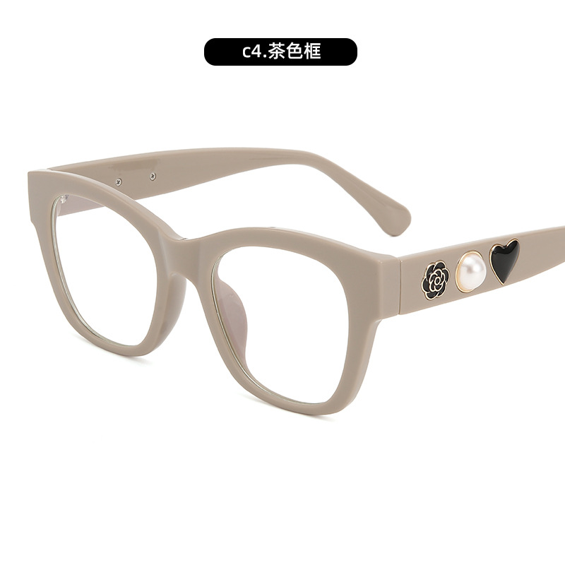 Nuevo estilo Xiaoxiangjia retro marco de gafas con estampado de leopardo anti-luz azul sin maquillaje gafas inteligentes que cambian de color Net Red para mujer