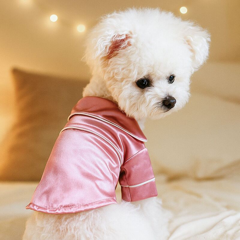 Pet Pajamas and Clothing for Teddy, Bichon, Pomeranian, Bulldog; Luxurious and Comfortable Silk Clothing for Small Dogs and Cats