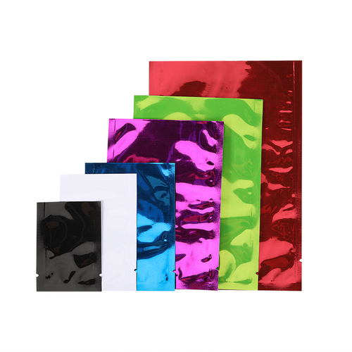 Colorful aluminum-plated flat pocket white aluminum foil bag powder bag face mask bag decoration bag classification bag eye mask bag printed