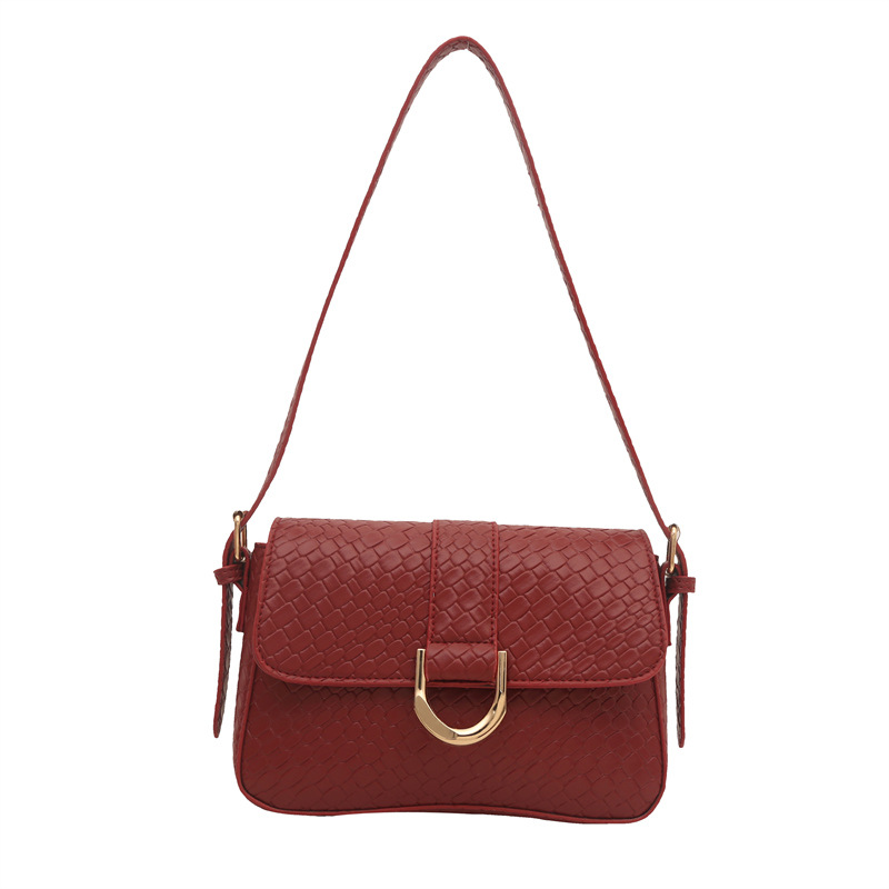 Bolsa de brazo de mujer trenzada retro 2025 primavera nueva bolsa de brazo en el temperamento bolso pequeño bolso cuadrado bolso mujer