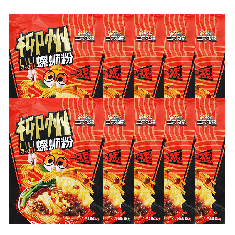 三只松鼠螺蛳粉335g柳州正宗特产螺蛳粉方便速食香辣夜宵包邮