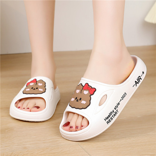 New Cute Slippers for Women Summer Outdoor Wear Indoor Home Non-slip Soft Thick Soled Ladies Sandals Slippers