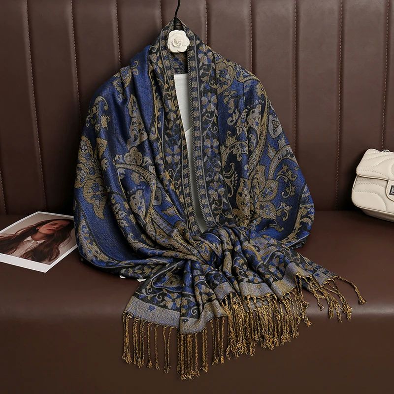 Tassel Blanket Design Thick Pashmina New Winter Warm Shawl W