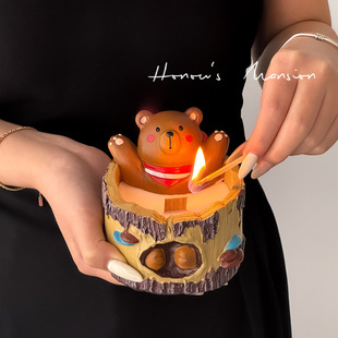 Wholesale Christmas Birthday Gift Bear Scented Candle to Hug and Send to Girls’ Best Friend’S Bedroom Dropshipping