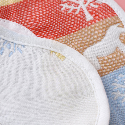 Baby and Toddler Essentials: 100% Cotton Gauze Bib, 360-Degree Rotating Eating Bib, Cartoon Petal Design