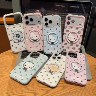 鎏金波点支架适用iphone17promax/16pro手机壳14/15/16新款北欧风
