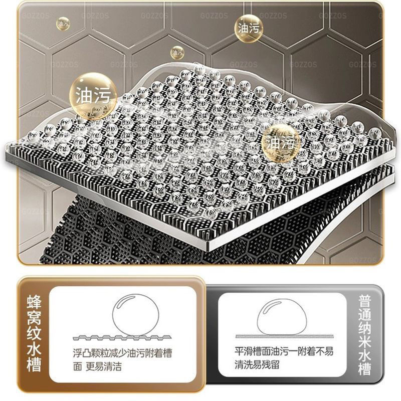 Fregadero de pantalla digital de 6mm de espesor extra de ballena 304 nanómetros Acero inoxidable Cocina doméstica Lavado de verduras Cascada Feiyu Panal de un solo tanque