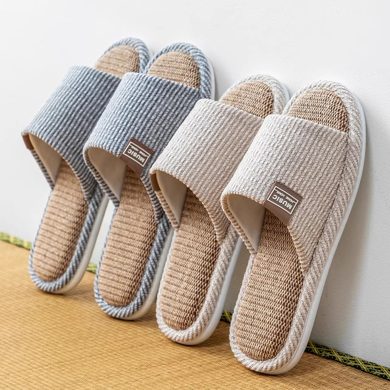 Linen Slippers for Women 2026 Spring and Summer New Japanese Style Home Indoor Non-Slip Silent Cotton and Linen Fabric Couple Slippers for Men Wholesale Linen Slippers for Women 2026 Spring and Summer New Japanese Style Home Indoor Non-Slip Silent Cotton and Linen Fabric Couple Slippers for Men Wholesale