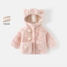 w339洋气毛衣可爱秋冬装女童新款外套秋冬加绒加厚保暖外搭外套