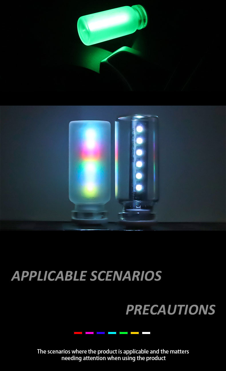 Cross-Border Car USB Indoor Glass Bottle Touch Light, Colorful Ambient Light, Plug-And-Play Bedroom Car Light
