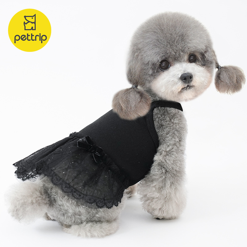 Beitu 봄과 여름 애완 동물 옷 개 옷 고양이 옷 개 스커트 테디 포메라니안 푸들 요크셔 옷