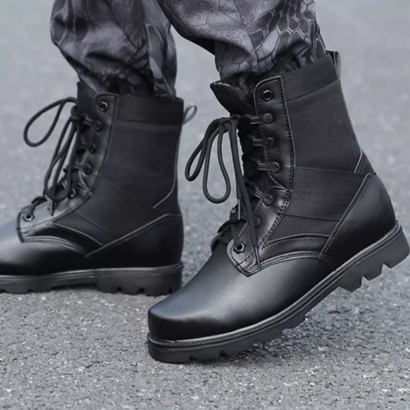 Новые армейские ботинки, мужские высокие уличные черные тактические ботинки, водонепроницаемые защитные ботинки, дышащие тренировочные ботинки, износостойкая служебная обувь