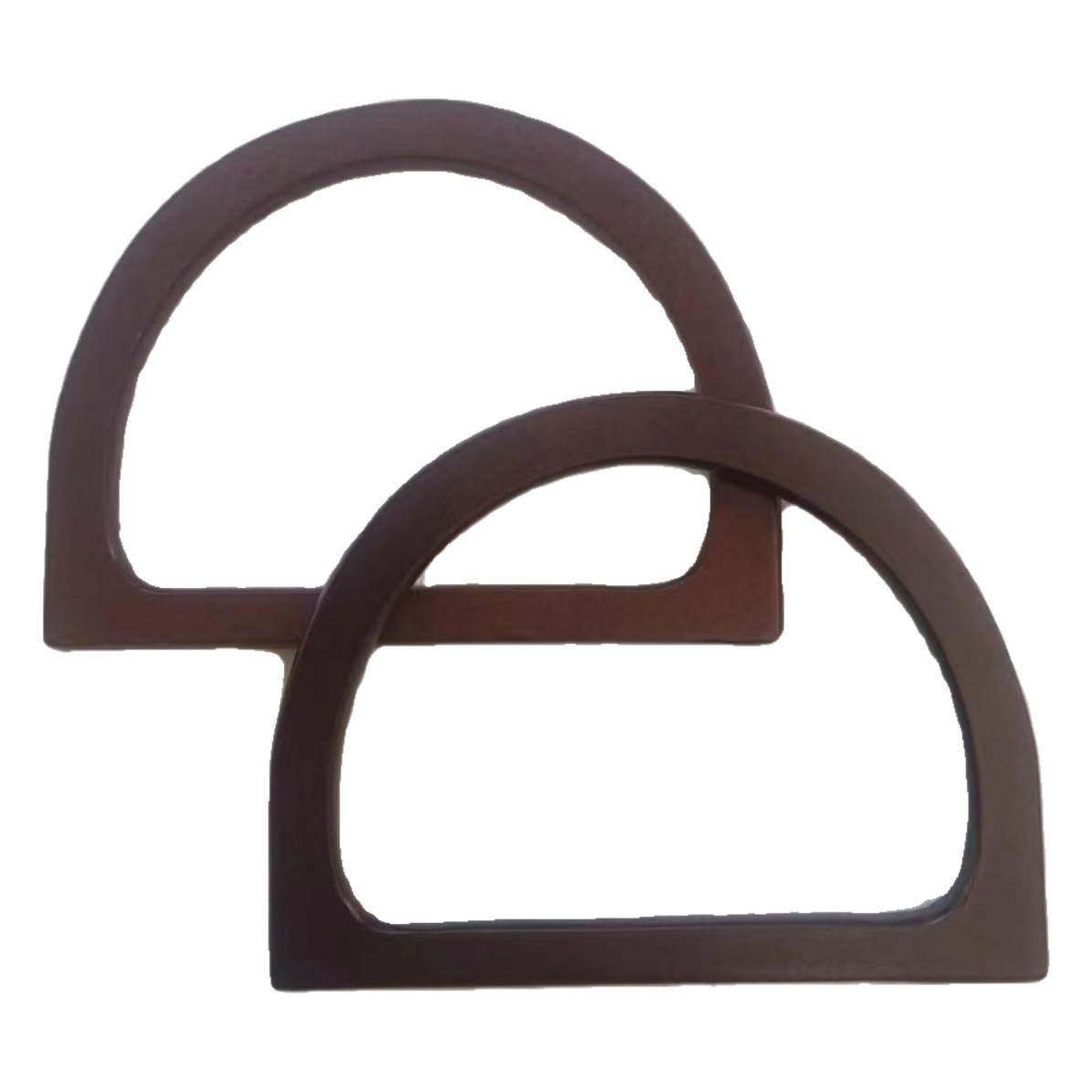 Solid wood handle large D-shaped wooden handle bag portable luggage accessories woven bag D-shaped wooden handle
