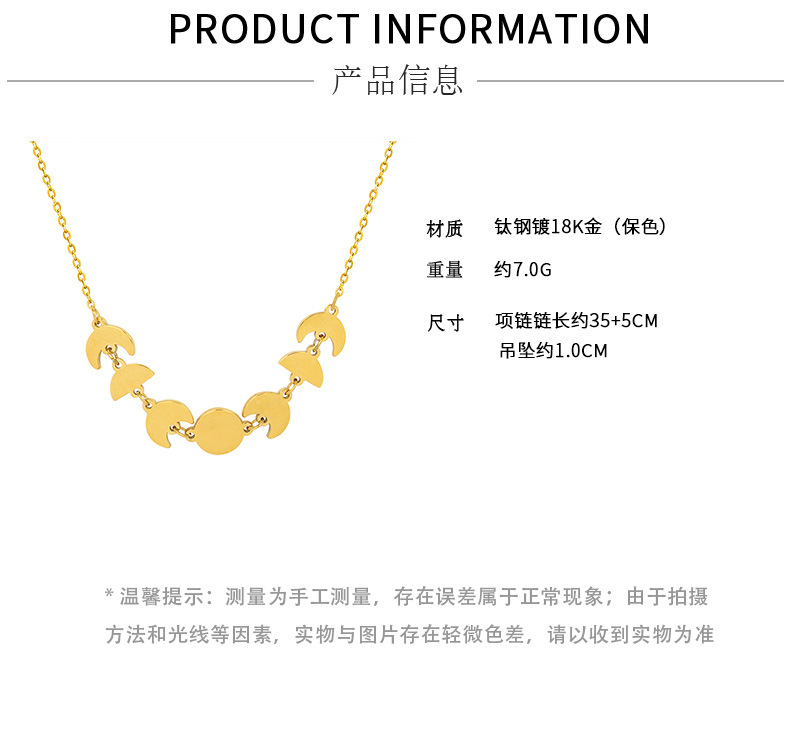 retro simple geometric necklace clavicle chain titanium steel