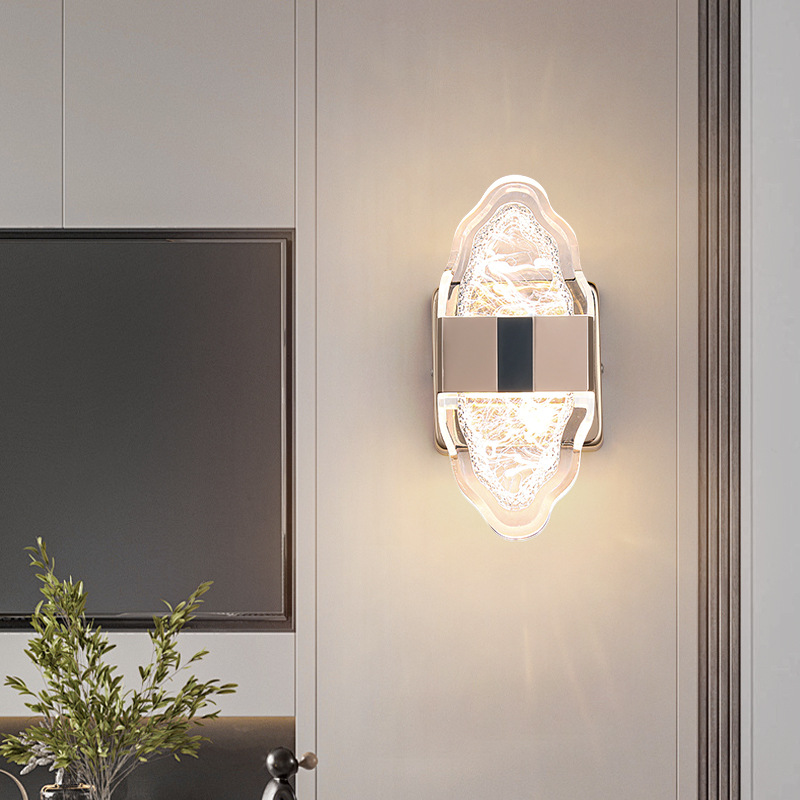 Lámpara de pared junto a la cama del dormitorio, moderna, simple, de alto nivel, sentido de la atmósfera, sala de estar, pared de revestimiento, protección ocular, lámpara de pared del dormitorio principal