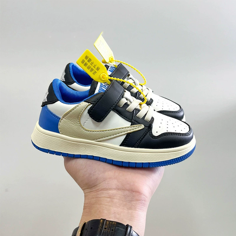 AJ Детская обувь Спортивная обувь Детская 2025 Новая весна и осень с перевернутыми крючками обувь для мальчиков