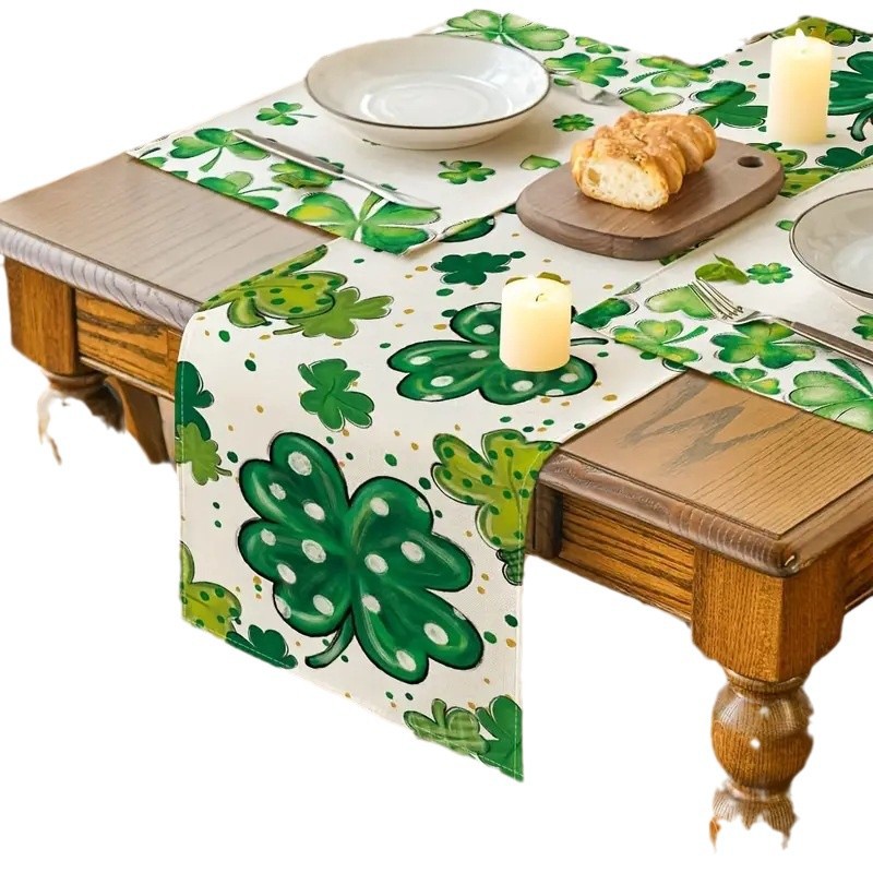 Amazon transfronteriza shengpa Festival corredor de mesa de lino impreso mantel hogar Decoración sofá fiesta Festival atmósfera Decoración