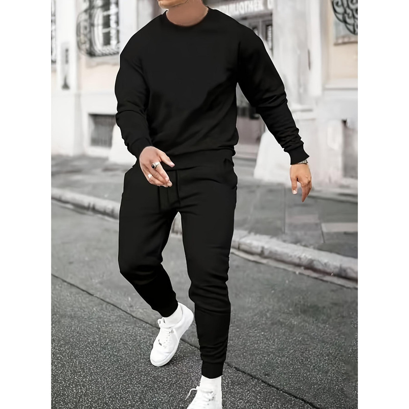 2025 Aliexpress Men's Sweatshirt and Sweatpants 3D Digital Printing Jacket Pants O-Neck Large Size Men
