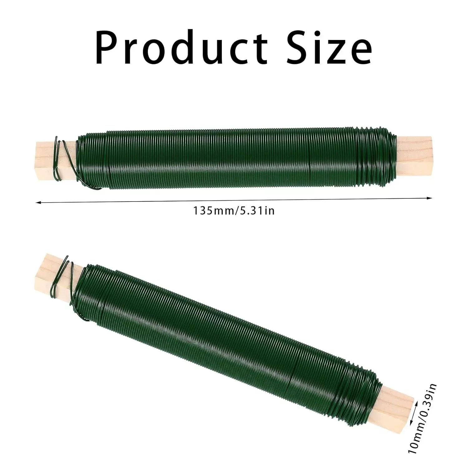 烤漆铁丝亚马逊热卖金属工艺线园艺手工彩色木棒彩丝墨绿圣诞绑丝