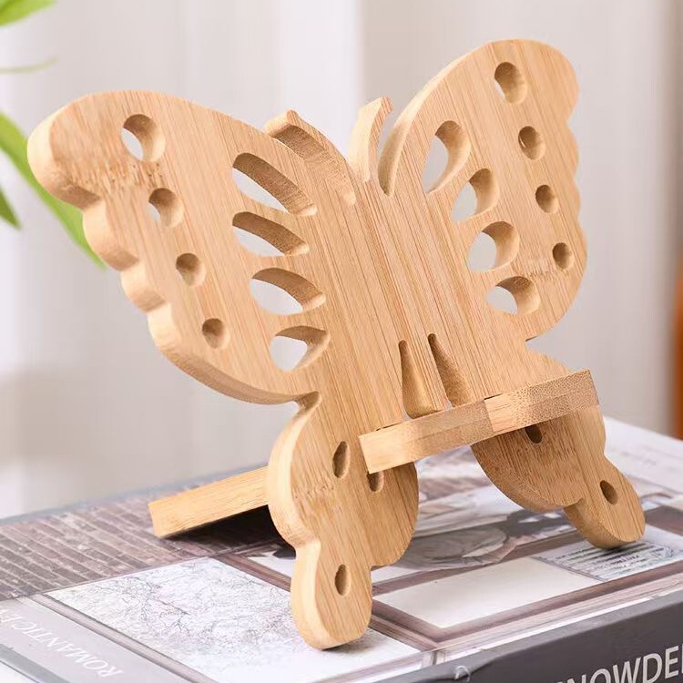 Solid Wood Multilayer Board Mobile Phone Bracket Live Chasing Play Adjustable Multifunctional Table Lazy Simple Wood Rechargeable Base Solid Wood Multilayer Board Mobile Phone Bracket Live Chasing Play Adjustable Multifunctional Table Lazy Simple Wood Rechargeable Base