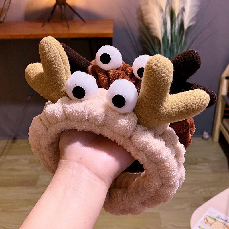 Estilo coreano celebridad de Internet ojos grandes cornisa banda de pelo animal de dibujos animados banda de pelo mascarilla banda de pelo femenino accesorios para el cabello al por mayor