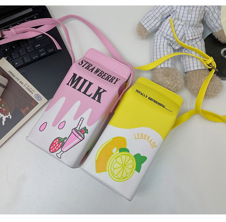 Small Pu Leather Fruit Square Buckle Crossbody Bag display picture 21