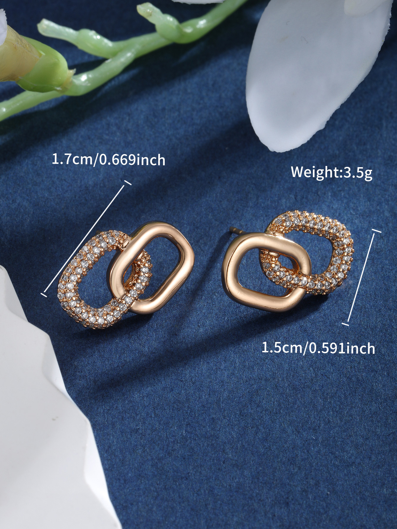Xuping joyas de moda geométrica aretes de estrellas redondas nicho de diseño europeo y americano nicho de diseño de aretes