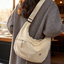 大容量布袋包女秋冬韩版新款休闲小众设计单肩斜挎包感饺子包