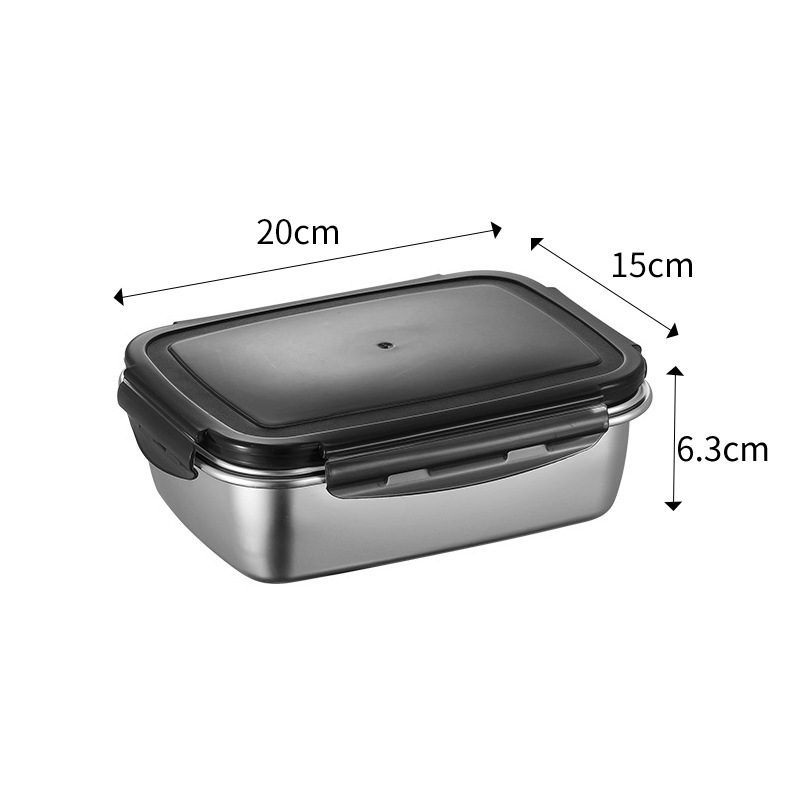 316ステンレスタッパー食品グレード冷蔵庫専用弁当箱シール収納フルーツタッパー3点セット|undefined