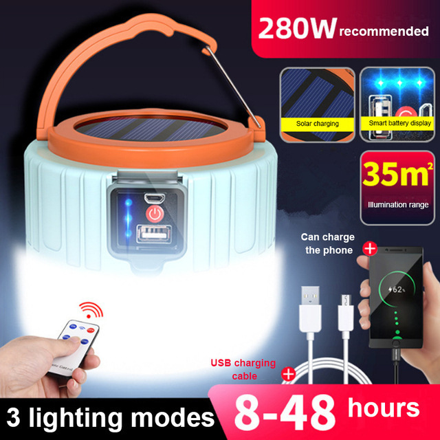 Travel LED emergency light solar-powered
